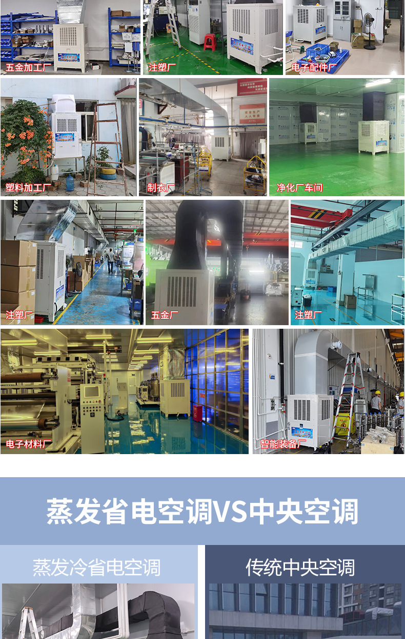 蒸发冷省电节能空调 高大空间工厂降温的更优解与投资回报分析